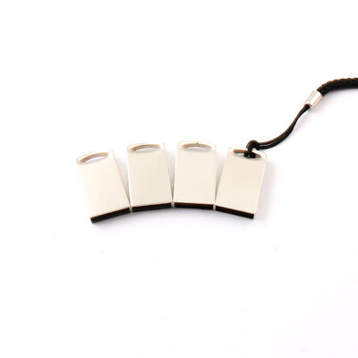 USB in metallo con portachiavi Il logo laser della chiavetta USB in metallo segue il design personalizzato