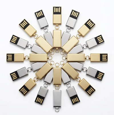 Disco flash usb di metallo di lega di zinco lucido con chip flash HY adatto per esigenze di trasferimento dati veloci e sicuri