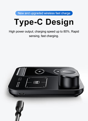 Carica veloce da 15W 3 in 1 caricabatterie wireless con design pieghevole e aspirazione magnetica