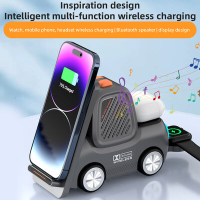 Caricabatterie senza fili multifunzione standard con interfaccia di ingresso USB-C e stampa o laser del logo personalizzabile per versatile