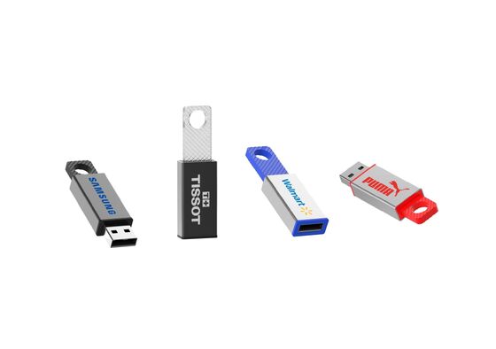 Cassa in metallo e unità flash in vetro temperato in metallo che offrono capacità di archiviazione dati da 1 GB a 2 GB a 4 GB a 8 GB a 16 GB a 32 GB a 64 GB e a 128 GB