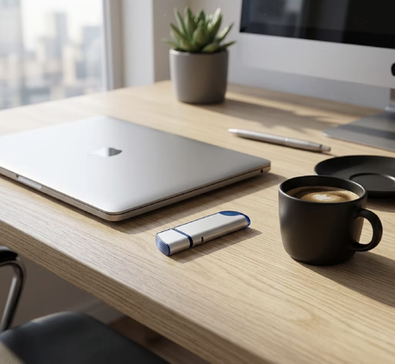 Chiavetta USB in plastica USB 2.0 con velocità di scrittura da 4 a 10 MB al secondo, perfetta per backup e trasferimento dati sicuri
