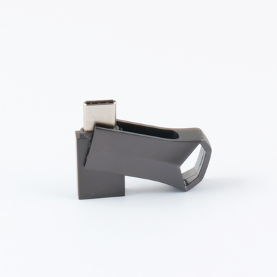 La chiavetta USB di Matt Twist del nero della pistola del metallo SCRIVE a C la velocità a macchina veloce 64GB 128GB 256GB