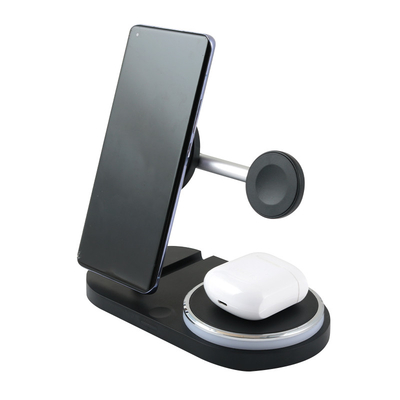 Caricabatterie wireless 3 in 1 pieghevole di tipo C Connect per orologio auricolare per telefono