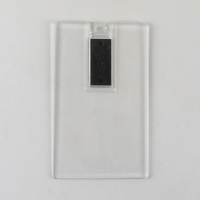 La carta di credito trasparente di materia plastica USB attacca 2,0 128GB 64GB 15MB/S