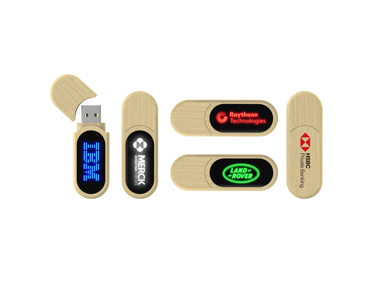 Velocità veloce della chiavetta USB di legno della luce del LED quando lettura del Usb alla volontà del computer brillante