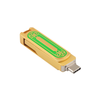 Tipo C USB 128GB ad alta velocità 256GB 512GB 150MBS di colore dell'oro e di verde