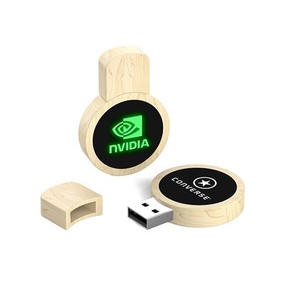 Graffitura LED Logo USB in legno USB2.0/3.0 Tipo di interfaccia Legno naturale