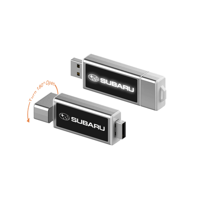 Come le foto mostrare Crystal USB Stick con luce LED per il supporto di caricamento dei dati