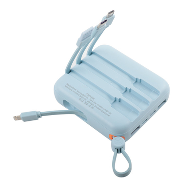 Batteria Li-polimero /18650 Batteria Power Bank portatile Nero Blu Cable Manual Box Inclusa