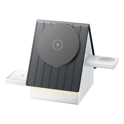 Bianco e grigio possono scegliere la ricarica rapida Pad di ricarica wireless OEM LOGO Supporto per LOGO