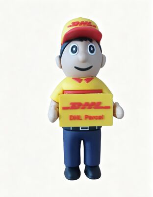 Chiavetta USB Cartoon Delivery Man Person Cartoon realizzata su disegno del cliente