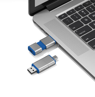 Tutte le unità flash USB H2 USB + tipo C passate possono avere il logo OEM e un corpo USB