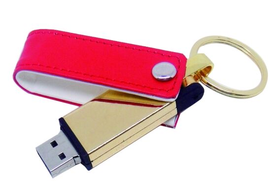 Mac OS compatibile Leather USB Flash Drive Nero Colore di magazzino Custom OEM Stile Design resistente Perfetto per regali aziendali