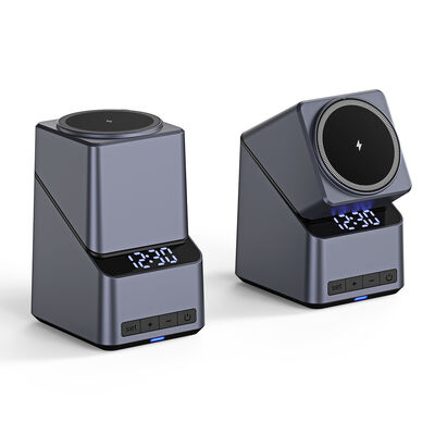 Caricabatterie wireless multifunzione da 15W a ricarica rapida con compatibilità Qi e altoparlante Bluetooth integrato da 3W