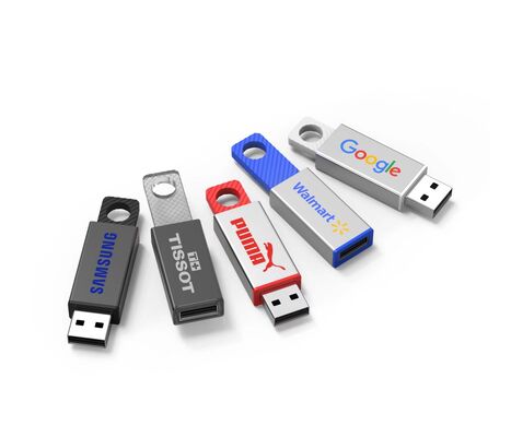 Cassa in metallo e unità flash in vetro temperato in metallo che offrono capacità di archiviazione dati da 1 GB a 2 GB a 4 GB a 8 GB a 16 GB a 32 GB a 64 GB e a 128 GB