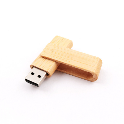 Le forme di bambù della parte girevole della chiavetta USB di 256GB 512GB 1TB torcono 360 la velocità veloce di grado 3,0