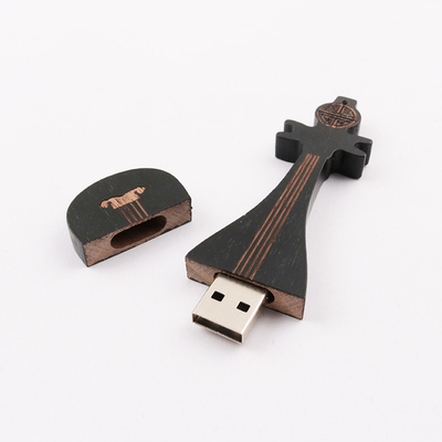 15 MB/S 32 GB 128 GB Flash Drive in legno a forma di chitarra Memoria ad alta velocità