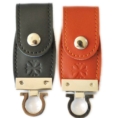 Chiavetta USB di cuoio ad alta velocità 2,0 3,0 logo di goffratura completo di memoria 128GB 256GB