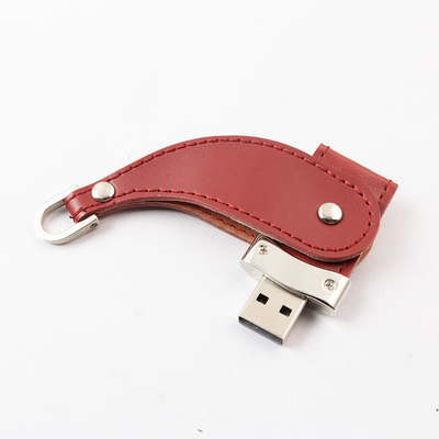 Il Usb di cuoio di chiave del metallo della copertura attacca 2,0 64GB portatili 128GB 30MB/S
