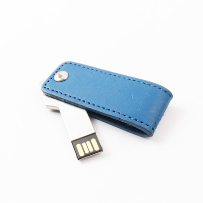 porta USB 2.0 di cuoio di goffratura su ordinazione della chiavetta USB dell'unità di elaborazione di logo