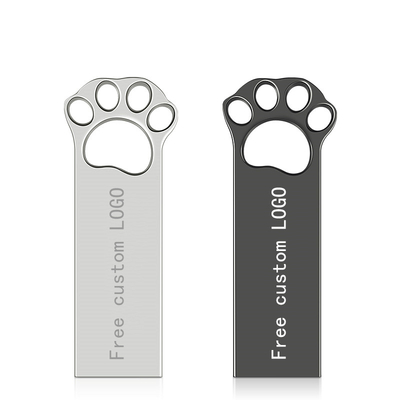 Velocità della chiavetta USB 2,0 128GB 256GB 15MB/S di Paw Shapes Metal del cane
