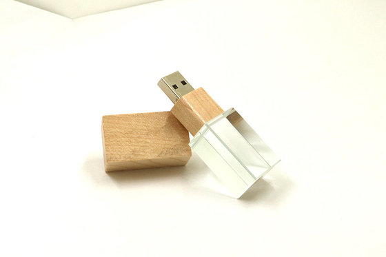 Il FCC istantaneo di cristallo del Ce degli azionamenti 15MB/S del bastone 32GB 64GB 128GB di USB del cappuccio di legno è passato