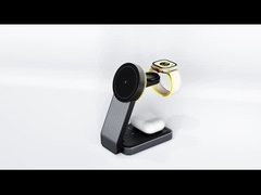 Radio pieghevole che fa pagare 3 in una tassa veloce 15W in bianco e nero