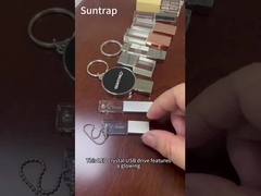 Grandi cristalli di parte può incidere il logo USB Stick 2.0 Acrilico trasparente