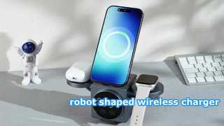 Caricabatterie wireless ad alta velocità a forma robotica